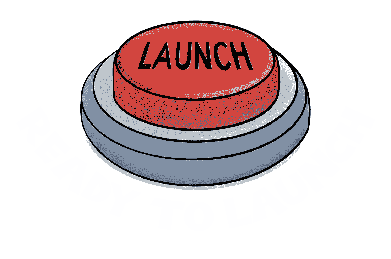 A red bottom with the word launch