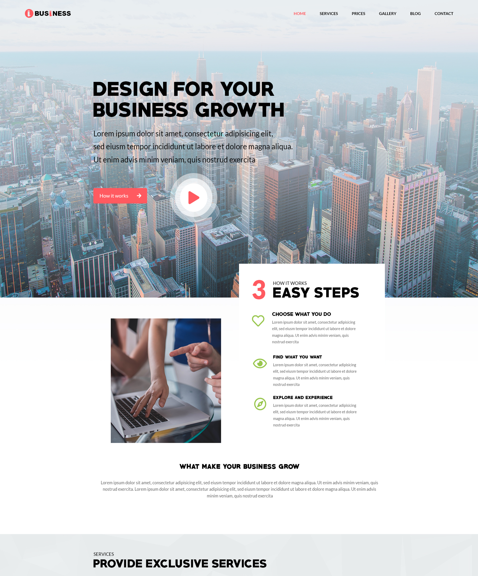Web design for corporate theme 1